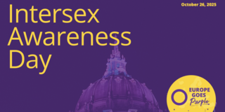 Text: Intersex Awareness Day #europegoespurple