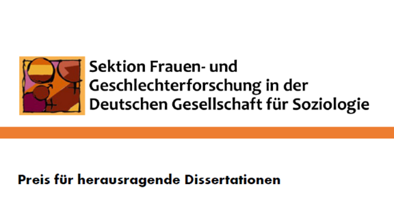 Logo and Name of the Section, "Preis für herausragende Dissertationen"